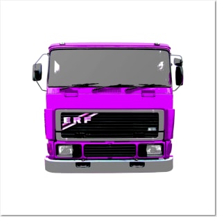 ERF E6 1980s classic heavy lorry purple Posters and Art